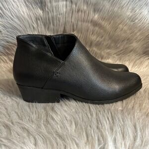 Aerosoles Ankle Boots Women's Size 11 Wide Width‎ Black Booties Side Zip Shoes